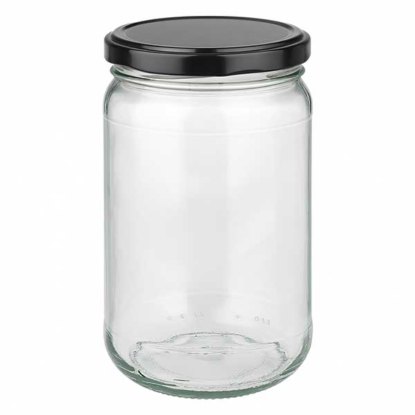305ml Rundglas mit BasicSeal Deckel schwarz UNiTWIST