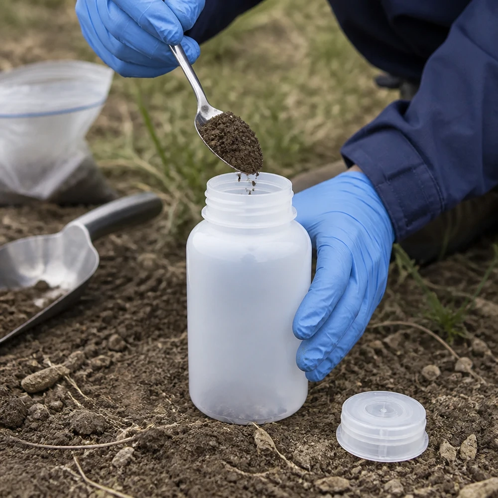 Frasco de laboratório de 500 ml com gargalo largo e tampa de rosca 500ml Weithalsflasche Schraubverschluss für Freilandproben bei Bodenuntersuchung und Umweltmonitoring