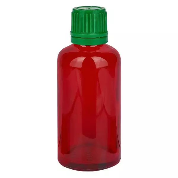 Frasco de 50ml com tampa de rosca de 11mm verde tampa inviolável RedLine UT18/50