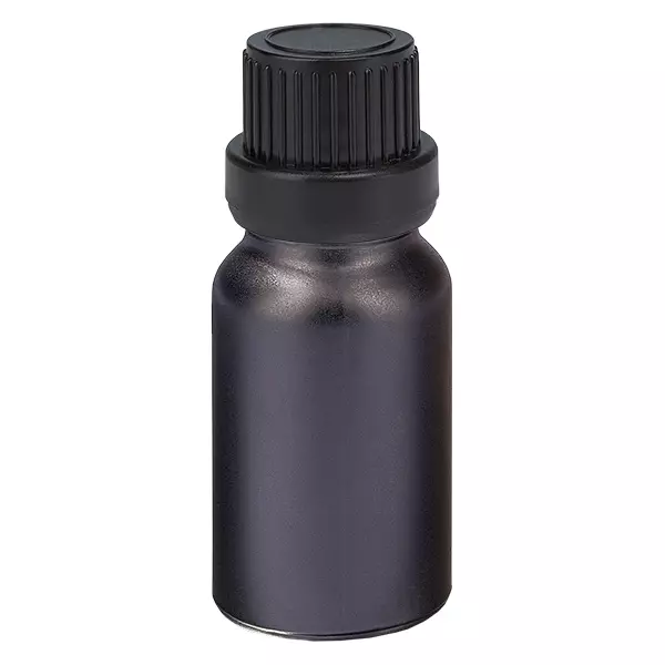 Frasco de 10ml 11mm tampa de rosca preta tampa inviolável BlackLine UT18/10 Frasco de 10ml 11mm tampa de rosca preta tampa inviolável BlackLine UT18/10