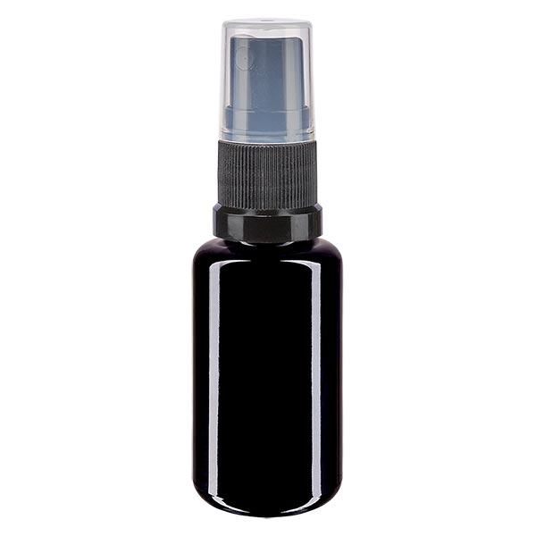 Frasco de farmácia violeta 20ml acessório spray preto