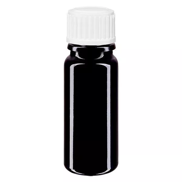 Frasco de farmácia violeta 10ml tampa de rosca branca standard Frasco de farmácia violeta 10ml tampa de rosca branca standard