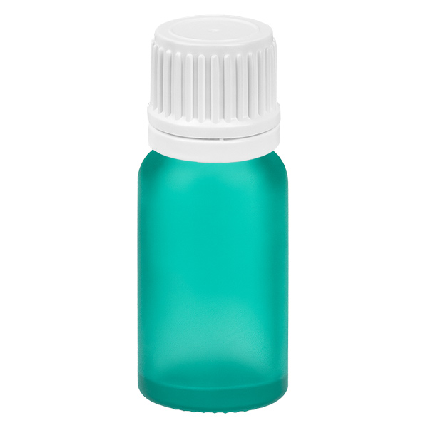 Frasco de 10 ml com tampa de rosca de 11 mm branco com fecho inviolável GreenLine UT18/10