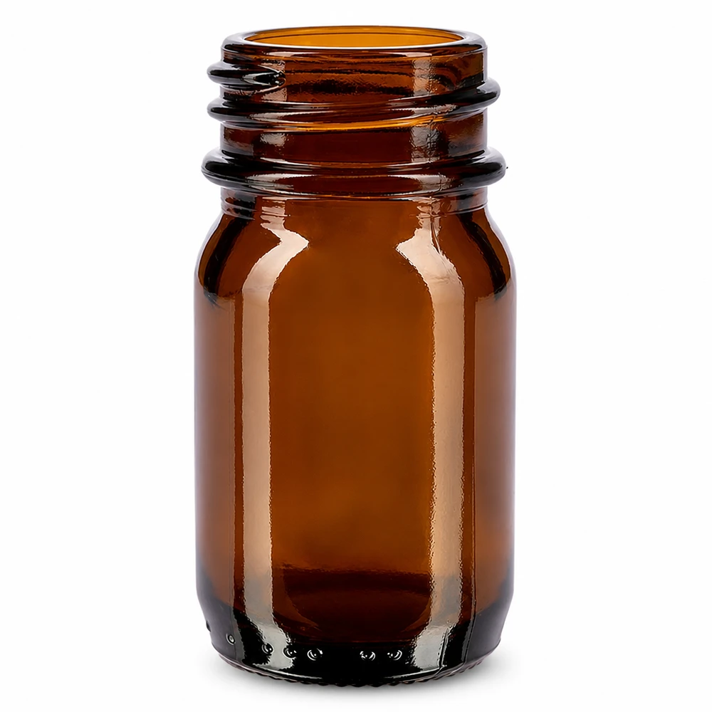 30ml Weithalsflasche Braunglas Frasco de 30 ml com gargalo largo em vidro âmbar para farmácias e laboratórios