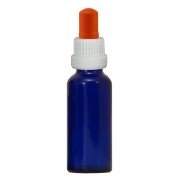 Frasco de farmácia azul 30ml pipeta branca/vermelha standard Frasco de farmácia azul 30ml pipeta branca/vermelha standard