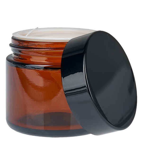 Frasco de vidro de 60 ml castanho com tampa de inserção UNiTWIST Frasco de vidro de 60 ml castanho com tampa de inserção UNiTWIST