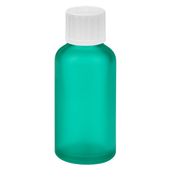 Frasco de 50 ml com tampa de rosca de 11 mm branco padrão resistente a crianças GreenLine UT18/50