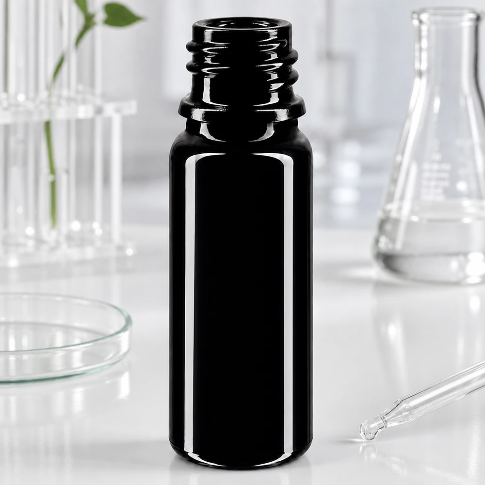 Frasco de vidro violeta de alta qualidade 10ml DIN 18 com proteção UV para substâncias sensíveis à luz