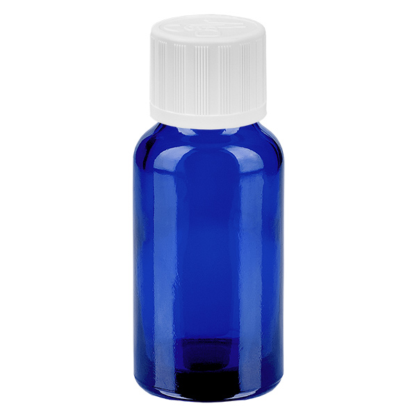 Frasco conta-gotas de 20ml 1.2mm branco com tampa standard resistente a crianças BlueL. UT18/20