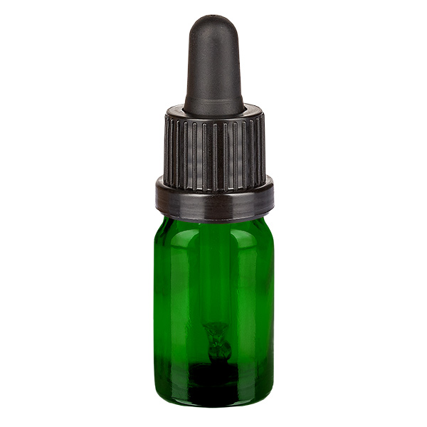 Frasco pipeta de 5 ml preto com fecho inviolável GreenLine UT18/5