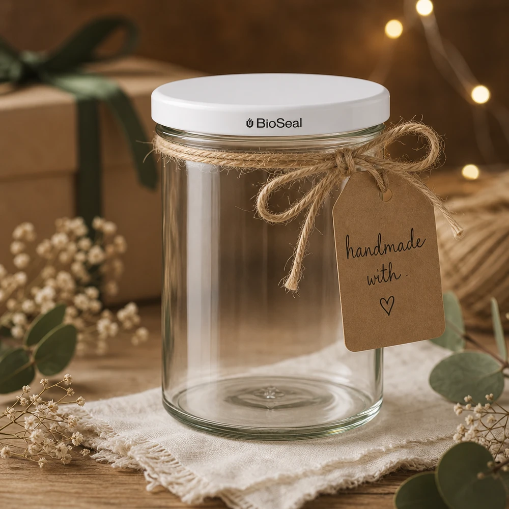 Os copos UNiTWIST de 435 ml em embalagem de oferta com cordão de ráfia e pendente feito à mão mostram ideias criativas de decoração DIY