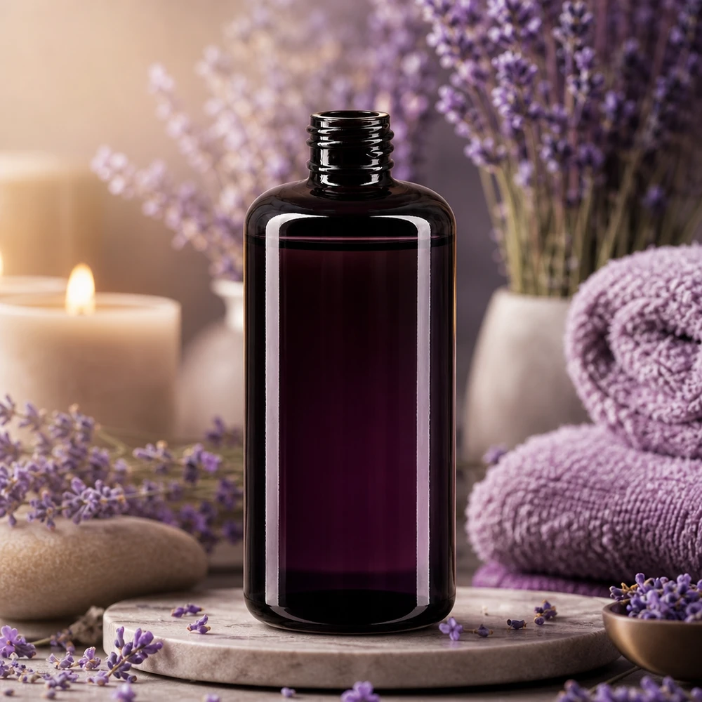 Frasco de cosmética versátil de 200 ml em vidro violeta Miron Draco para séruns, óleos e aplicações de bem-estar
