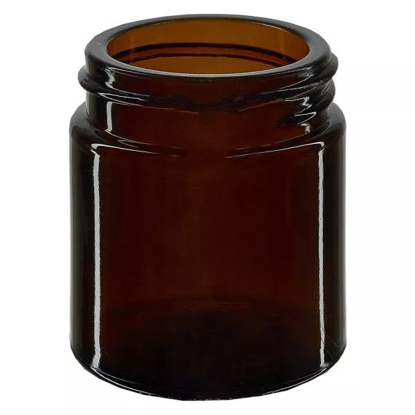 Frasco de vidro de 30ml. castanho sem tampa, rosca 38mm/R3 ApoGlas Frasco de vidro de 30ml. castanho sem tampa, rosca 38mm/R3 ApoGlas