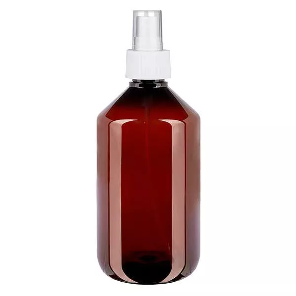 Frasco PET 500ml com atomizador branco