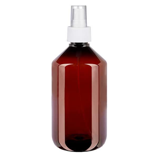 Frasco PET 500ml com atomizador branco Frasco PET 500ml com atomizador branco