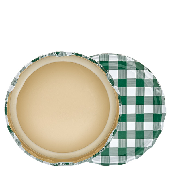 Tampa BasicSeal de 82 mm verde/branco axadrezado (TO82) UNiTWIST