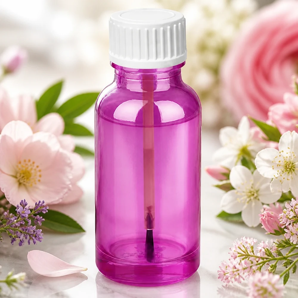 Frasco compacto de 20 ml com tampa de rosca branca para um manuseamento fácil e um transporte seguro