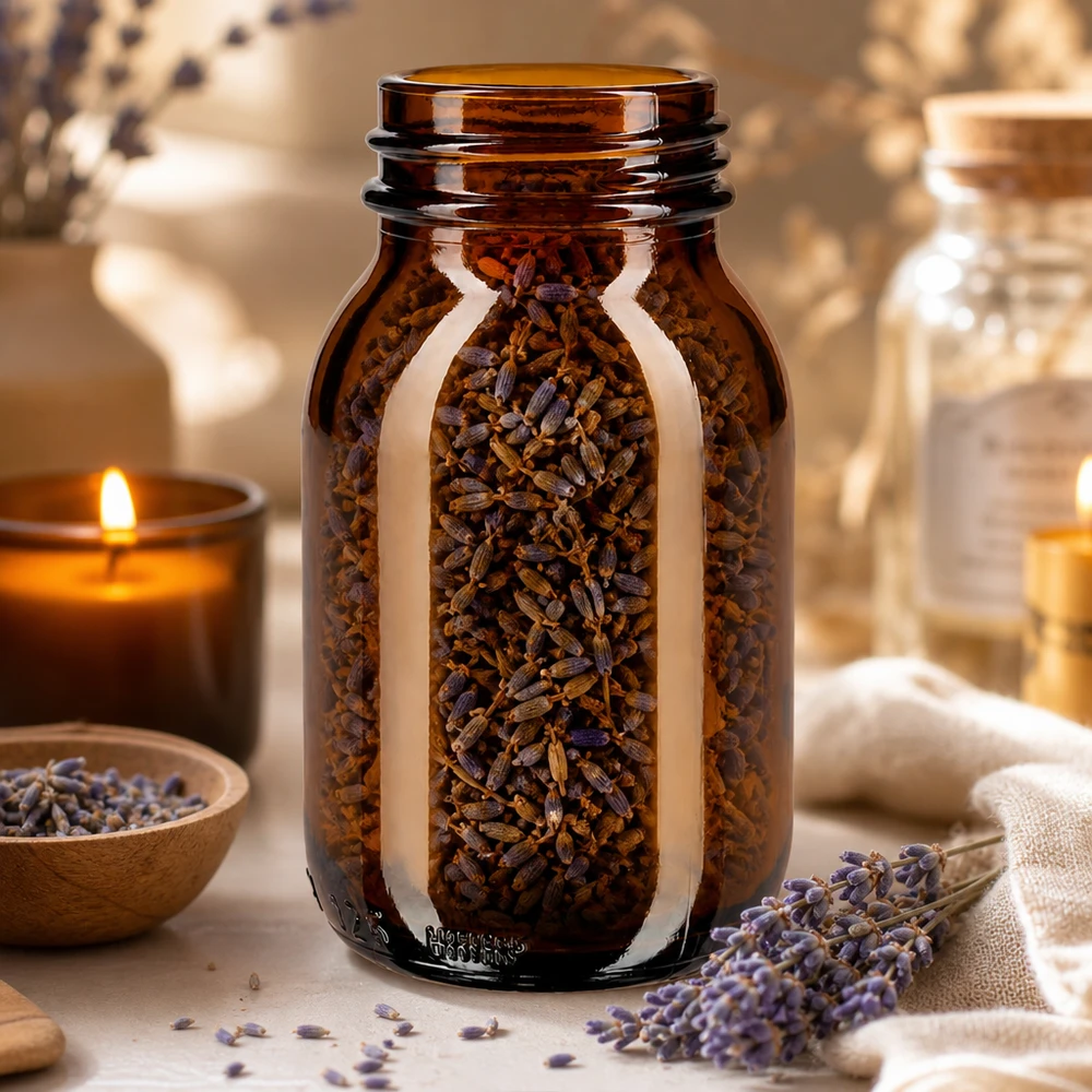 Frasco de boticário de 125 ml em vidro castanho para armazenamento profissional de ervas e chás