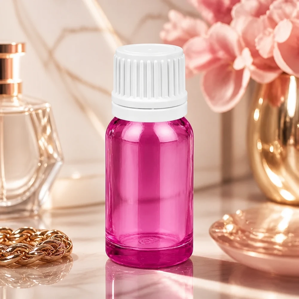 Frasco conta-gotas de vidro de 10 ml de alta qualidade em roxo com tampa conta-gotas PurpleLine precisa