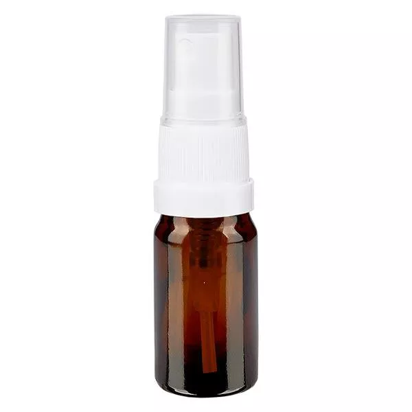 Frasco de farmácia castanho 5ml spray top branco Frasco de farmácia castanho 5ml spray top branco