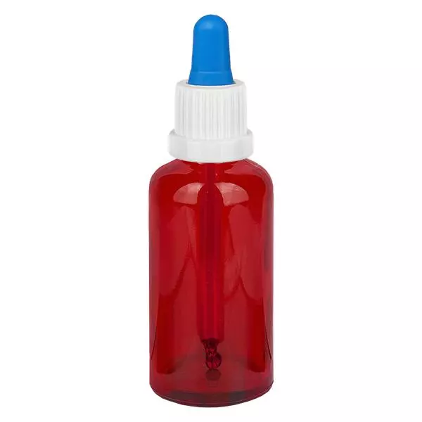 Frasco pipeta de 50 ml branco/azul com fecho inviolável RedLine UT18/50