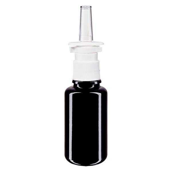 Frasco de farmácia violeta 20ml atomizador nasal branco standard Frasco de farmácia violeta 20ml atomizador nasal branco standard