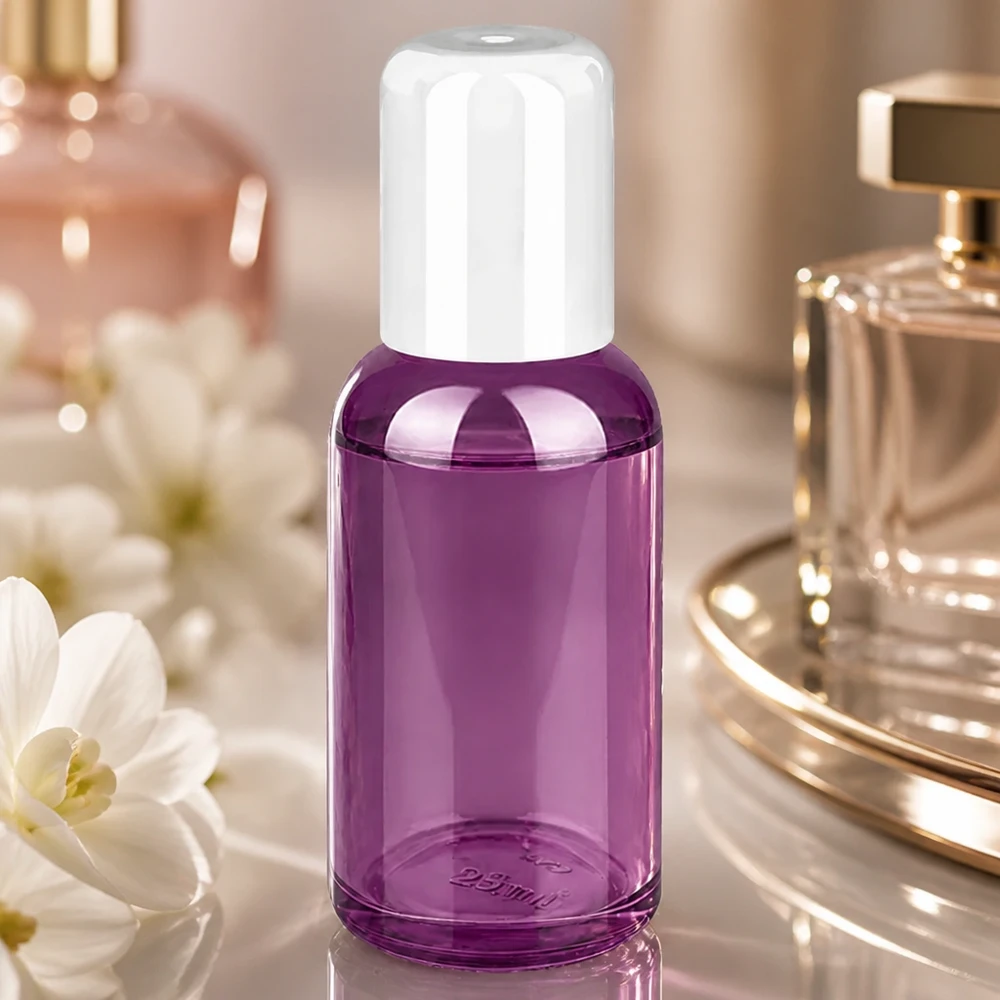 Frasco roll-on de 30ml branco padrão PurpleLine UT18/30 Frasco Roll-On PurpleLine 30ml em vidro de alta qualidade com prática tampa roll-on branca