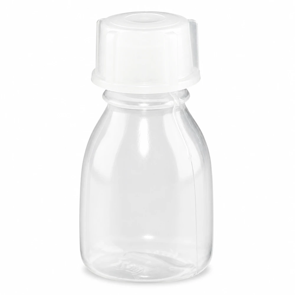 Frasco de 10ml com tampa de rosca, frasco de laboratório com gargalo estreito Frasco de 10 ml com tampa de rosca, de gargalo estreito, transparente, com tampa de rosca branca em plástico
