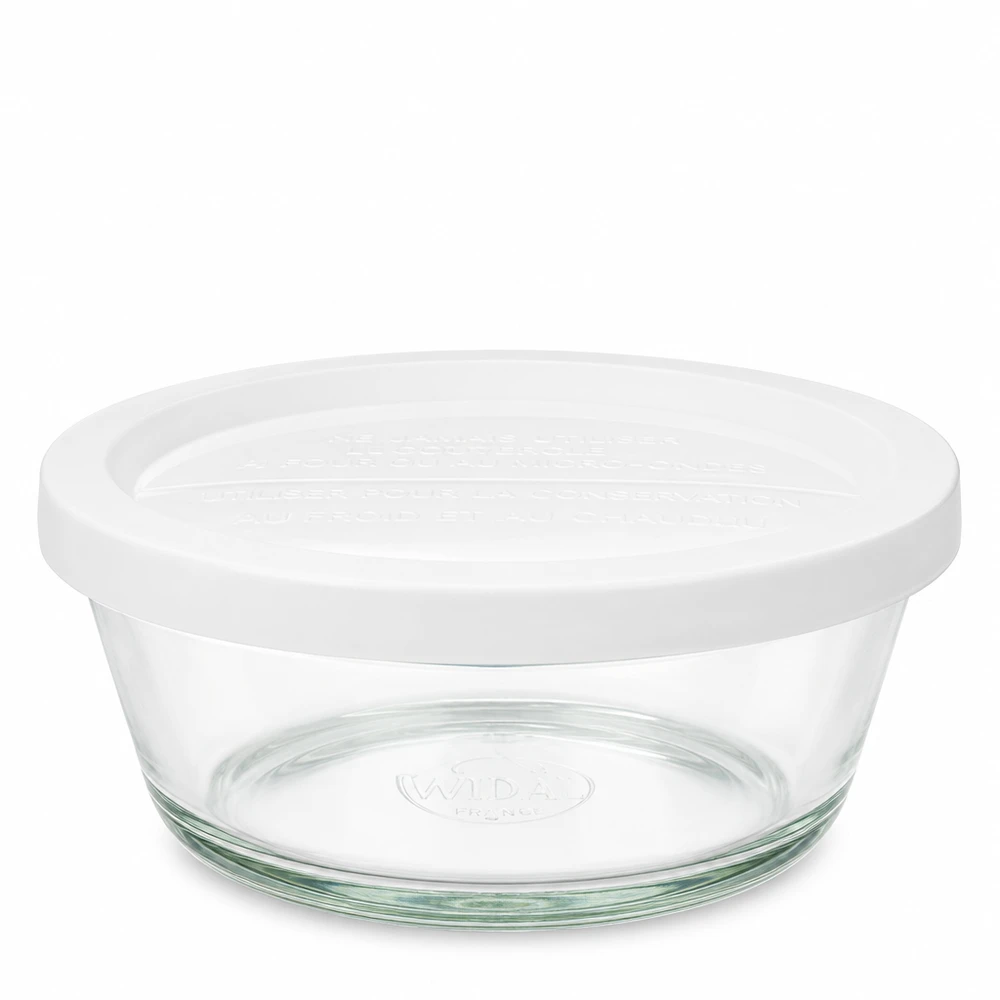 Frasco gourmet WECK RR120 de 300 ml com tampa branca de vidro transparente para arrumação