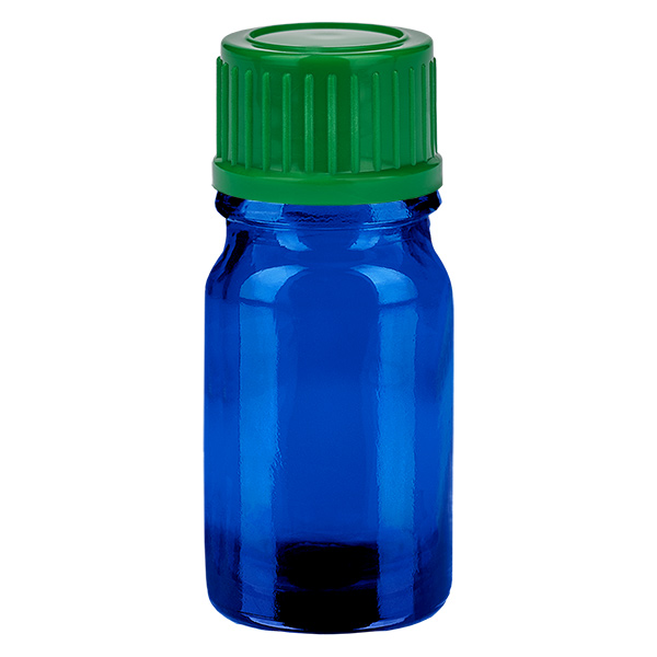 Frasco de 5 ml com tampa de rosca de 11 mm verde Standard BlueLine UT18/5