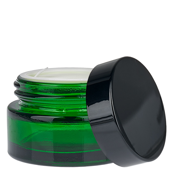 Frasco de vidro verde de 20 ml com tampa de inserção UNiTWIST