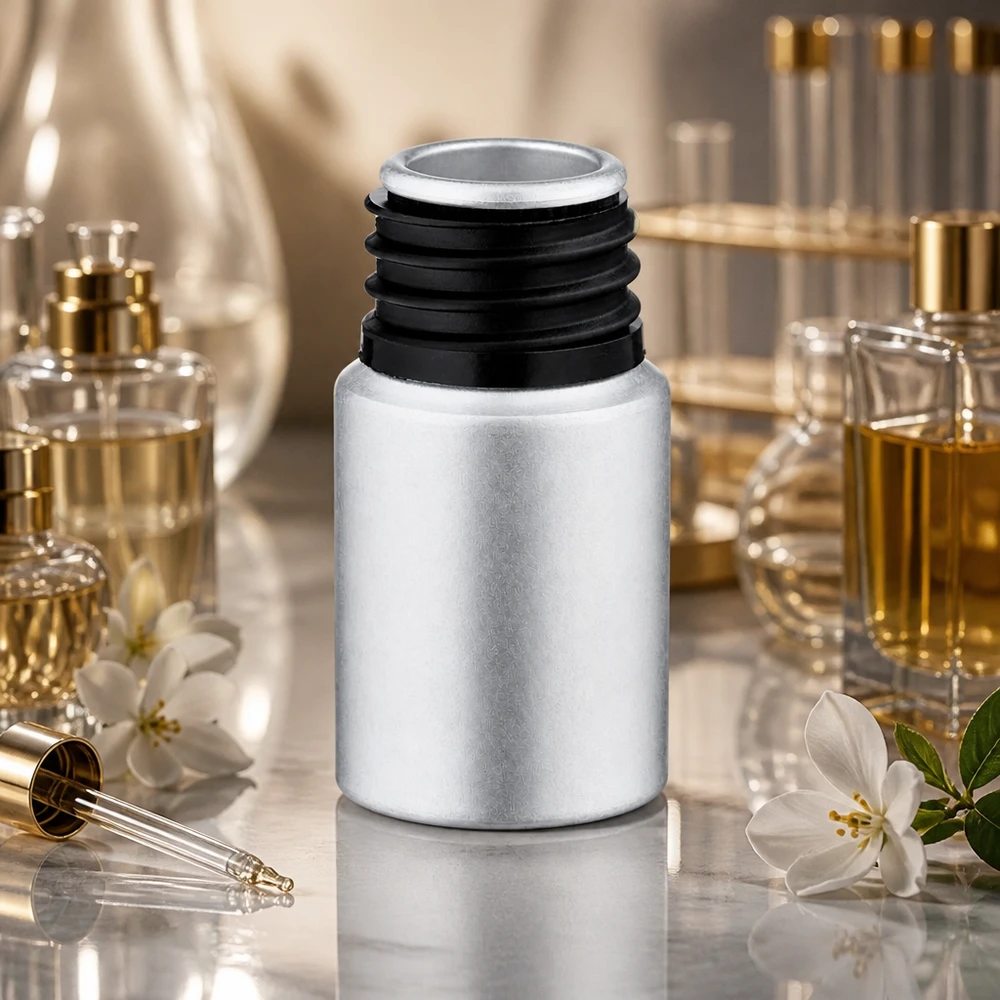 Frasco de alumínio decapado de 10ml Frasco de alumínio de 10 ml de alta qualidade com superfície manchada para produção profissional de perfumes