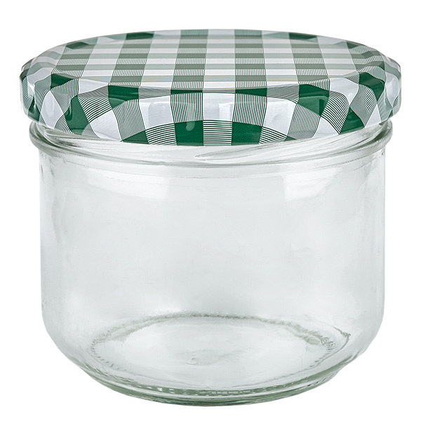 260ml Sturzglas + BasicSeal Deckel grün/weiß UNiTWIST