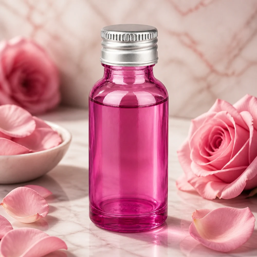 Frasco pequeno de 20 ml em roxo com tampa de alumínio de 11 mm STD para aplicações móveis