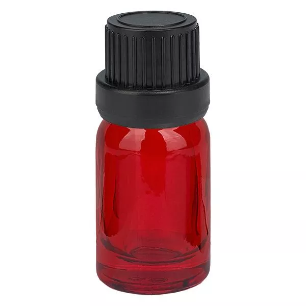 Frasco de 5 ml com tampa de rosca de 11 mm preta inviolável RedLine UT18/5 Frasco de 5 ml com tampa de rosca de 11 mm preta inviolável RedLine UT18/5
