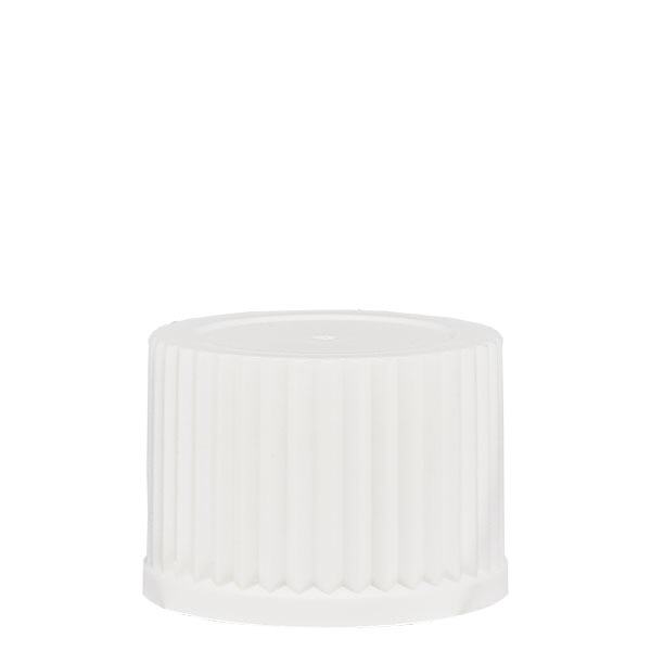 Tampa de rosca com inserção de seringa em polipropileno branco ND 25 Stand. Tampa de rosca com inserção de seringa em polipropileno branco ND 25 Stand.