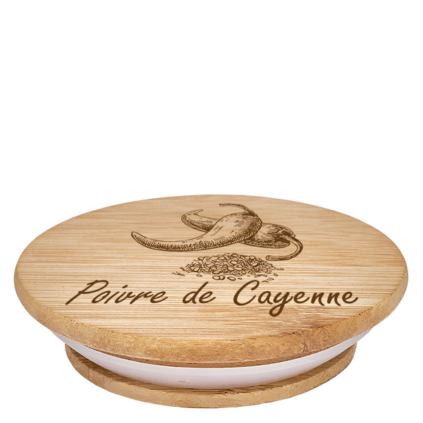 Boina em madeira "Poivre de Cayenne" para WECK RR60 Boina em madeira "Poivre de Cayenne" para WECK RR60