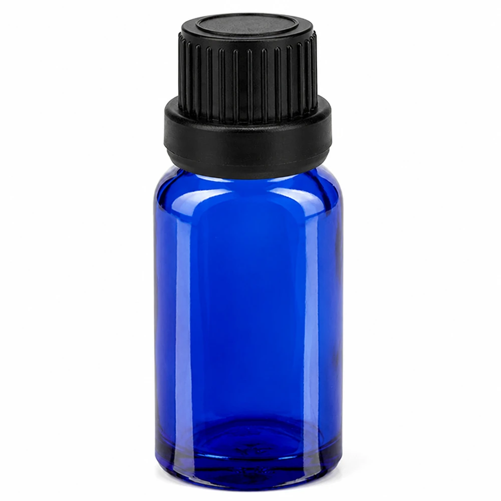 Frasco de 10 ml com tampa de rosca de 11 mm preta BlueLine UT18/10