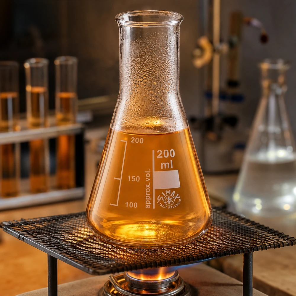 Erlenmeyer 200ml com gargalo estreito
