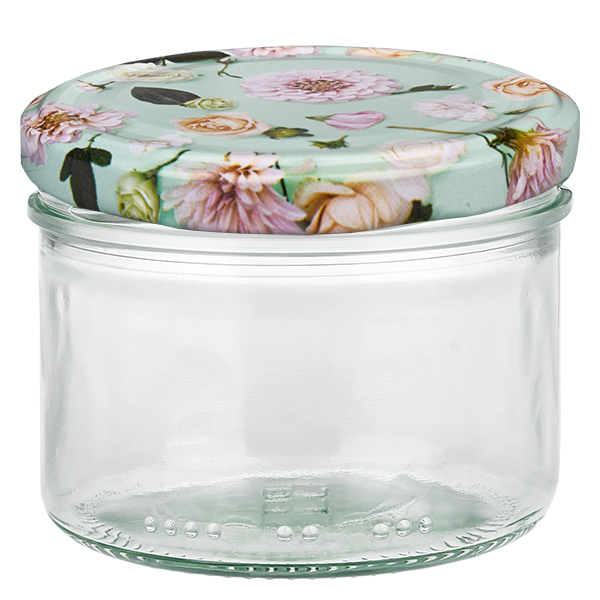 Jarro de 230 ml + tampa BasicSeal flor de menta