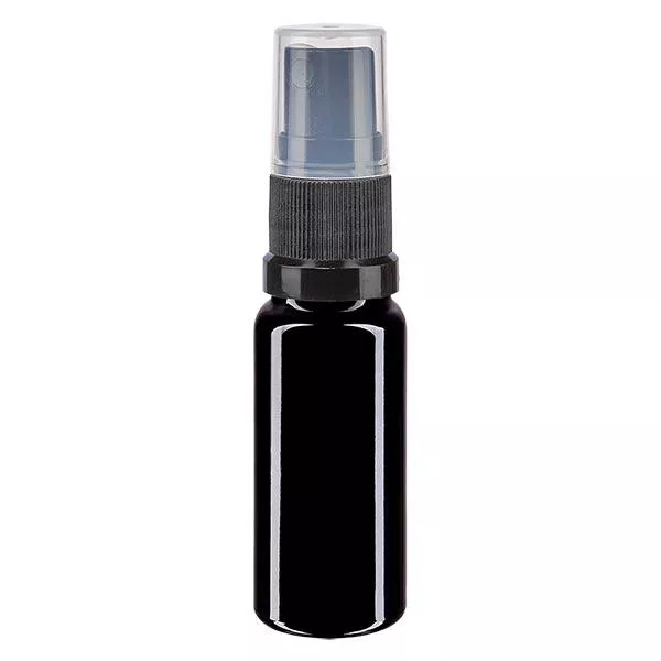 Frasco de farmácia violeta 10ml spray acessório preto