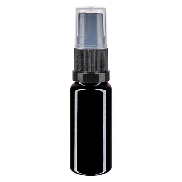 Frasco de farmácia violeta 10ml spray acessório preto
