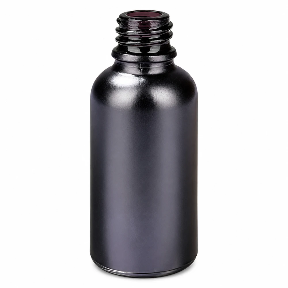 Frasco farmacêutico preto de 30 ml BlackLine UT18/30 com rosca UNiTWIST para medicamentos e tinturas