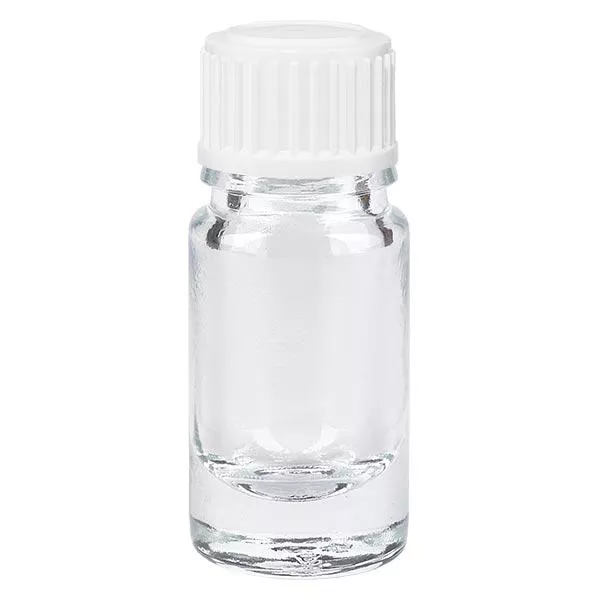 Frasco de farmácia transparente 5ml tampa conta-gotas branco 0.8mm standard Frasco de farmácia transparente 5ml tampa conta-gotas branco 0.8mm standard