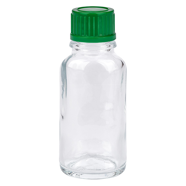 Frasco de 20 ml com tampa de rosca de 11 mm verde Standard ClearLine UT18/20