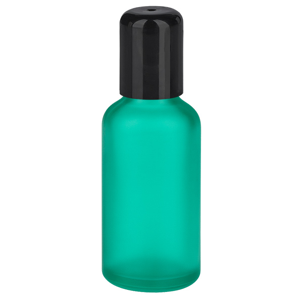 Frasco roll-on de 50 ml preto com tampa standard GreenLine UT18/50