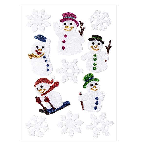 Autocolantes "Bonecos de neve" (11 autocolantes com purpurina) Autocolantes "Bonecos de neve" (11 autocolantes com purpurina)