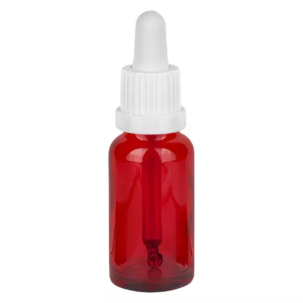 Frasco pipeta de 20 ml branco com fecho inviolável RedLine UT18/20 Frasco pipeta de 20 ml branco com fecho inviolável RedLine UT18/20