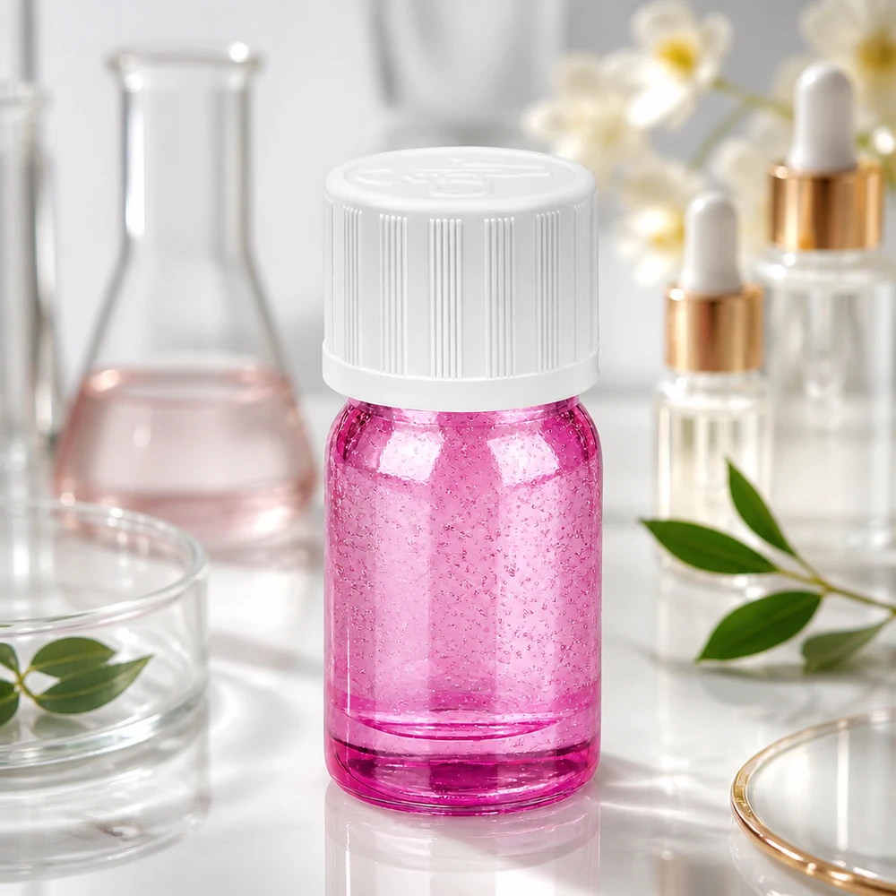 Frasco conta-gotas de 5 ml 1,2 mm branco padrão PurpleLine resistente a crianças. UT18/5 Frasco conta-gotas transparente de 5 ml com tampa de rosca branca UT18/5 para utilização em laboratório e cosmética