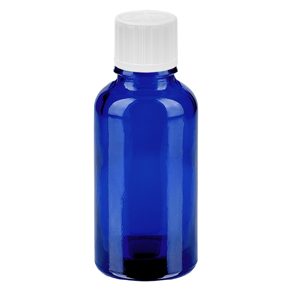 Frasco de 30ml com tampa de rosca de 11mm branco standard resistente a crianças BlueLine UT18/30